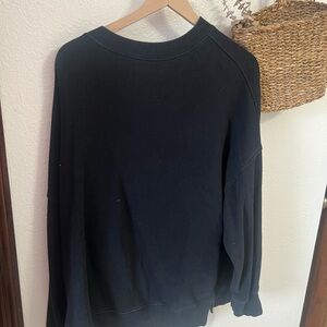 Aerie Bow Black Crewneck Sweatshirt